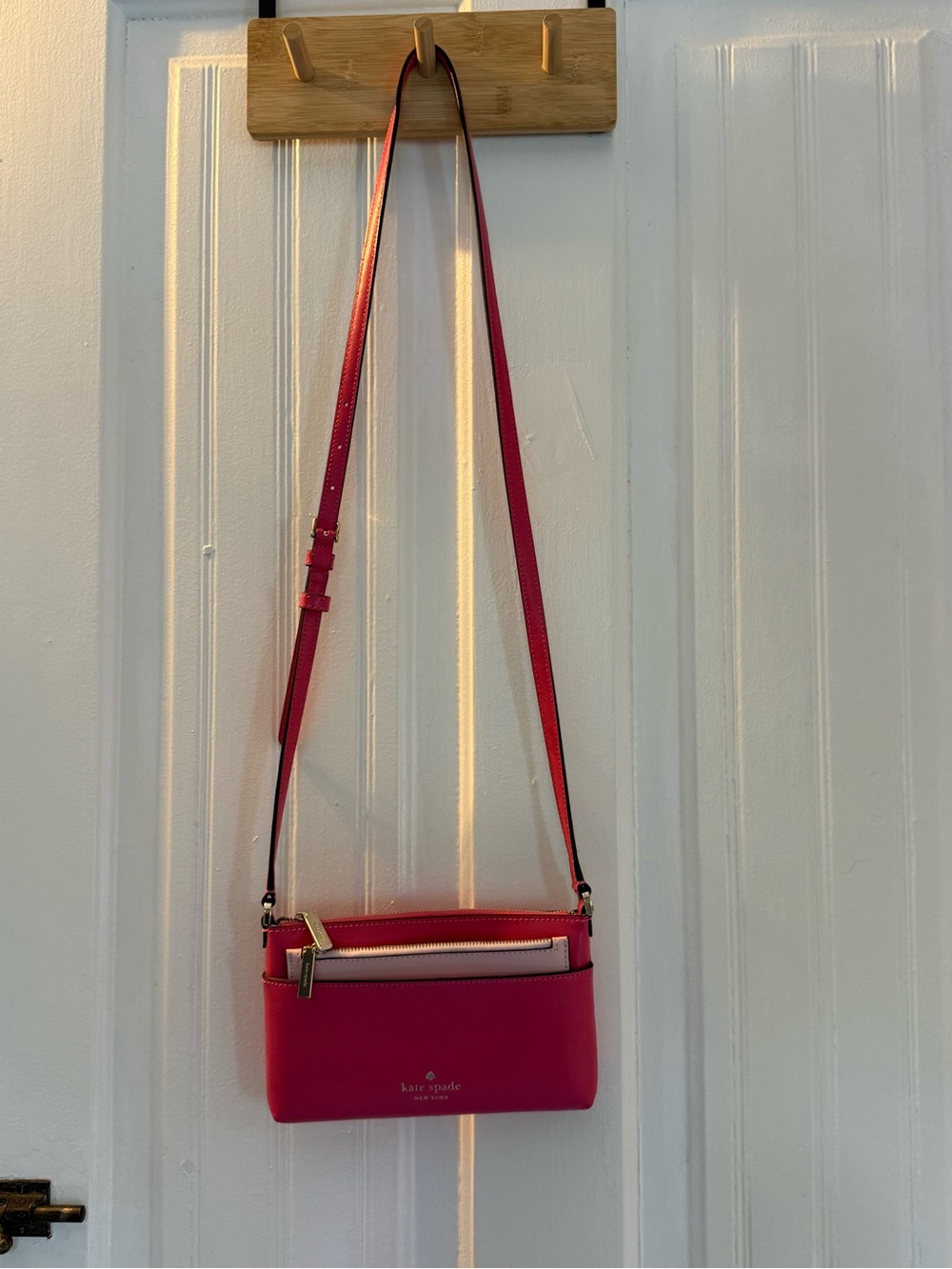 kate spade Bright Pink & Light Pink Leather Crossbody Bag